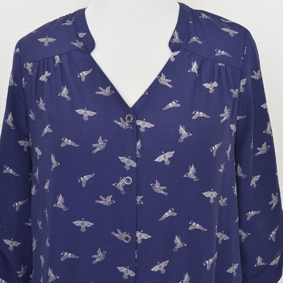 41 Hawthorn CRISTEN Shirt Dress Bird Print - Picture 2 of 8